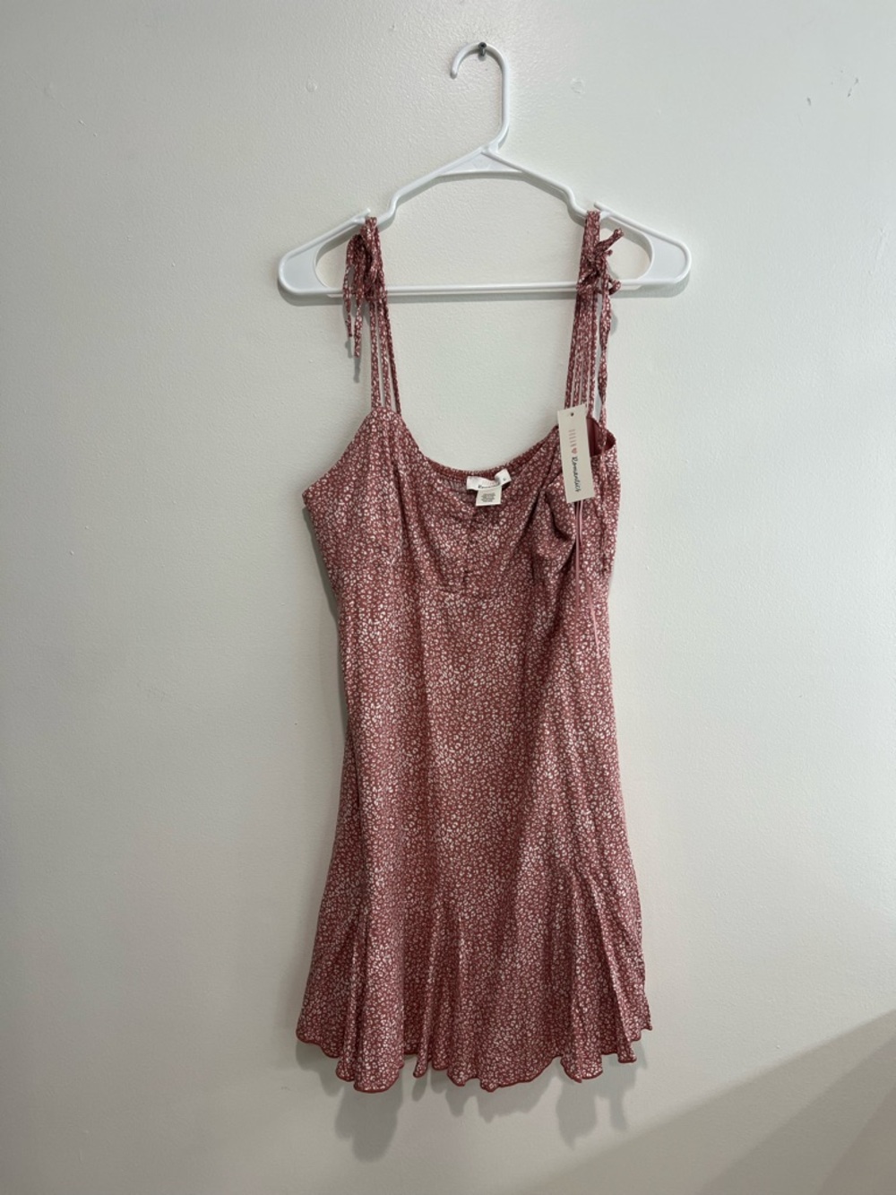 URBAN Romantics Rose Mini Slip Dress with Ruffle Hem